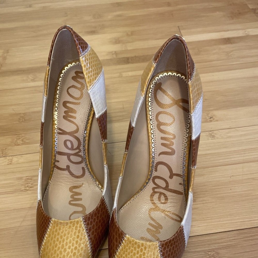 Sam Edelman Patchwork Multicolored Neutral Leathe… - image 8